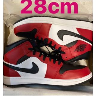 27.5 AIR JORDAN1 MID "CHICAGO BLACK TOE"