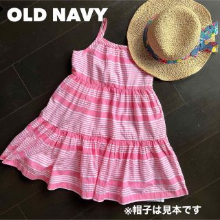 オールドネイビー(Old Navy)のオールドネイビー【1回着用】100cm ティアードキャミソールワンピース(ワンピース)