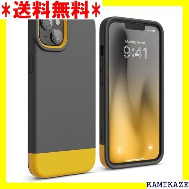 ☆ elago iPhone14Plus 対応 ケース カ ー/イエロー 679