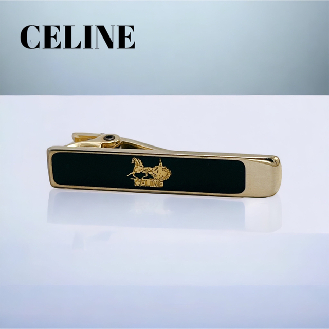 人気 CELINE セリーヌ ネクタイピン メンズ ゴールド 馬車 ネクタイ