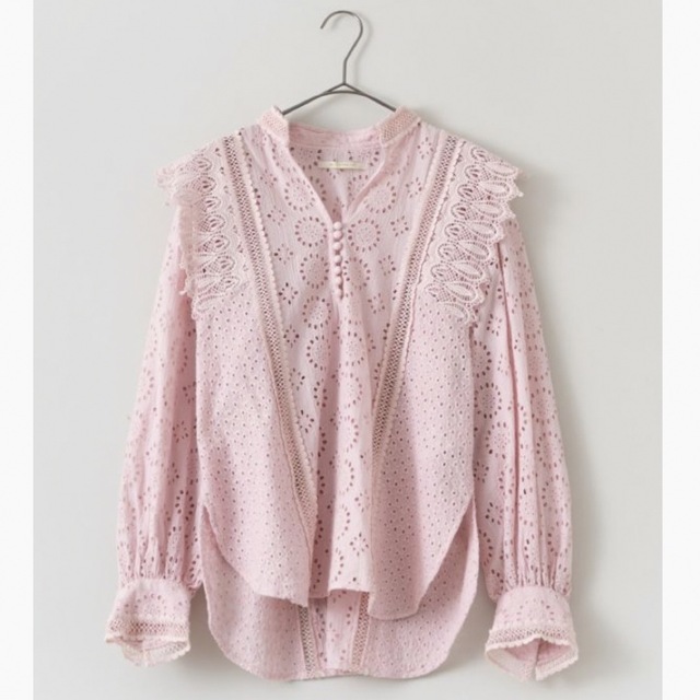 ne Quittez pas(ヌキテパ)のCotton Hemla Mix Lace Blouse レディースのトップス(シャツ/ブラウス(長袖/七分))の商品写真