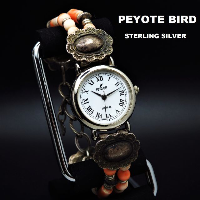 PEYOTE BIRD STERLING SILVER 925 珊瑚 腕時計