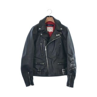 コムデギャルソン(COMME des GARCONS)のCOMME des GARCONS ライダース 36(S位) 黒 【古着】【中古】(ライダースジャケット)