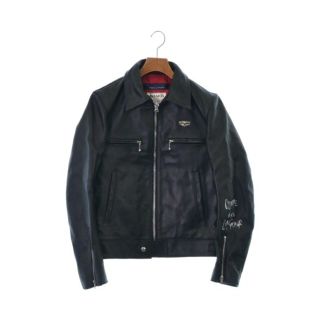 コムデギャルソン(COMME des GARCONS)のCOMME des GARCONS ライダース 34(XS位) 黒 【古着】【中古】(ライダースジャケット)