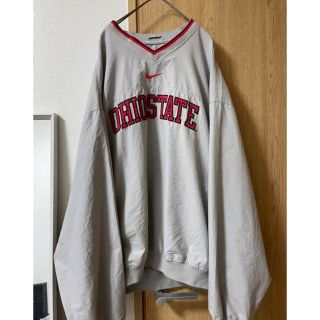 90s　NIKE ナイキ　センタースウッシュ　カレッジ　ナイロンプルオーバー