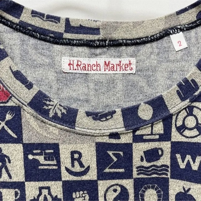 HOLLYWOOD RANCH MARKET(ハリウッドランチマーケット)の【超美品】BLUEBLUE購入ハリウッドランチマーケットHRM市松模様Tシャツ メンズのトップス(Tシャツ/カットソー(半袖/袖なし))の商品写真