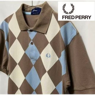 フレッドペリー(FRED PERRY)の【新品】FRED PERRYブレッドペリー ビッグシルエットアーガイル柄ロゴポロ(ポロシャツ)