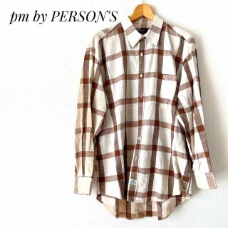 yシャツ　ワイシャツ　シャツ　メンズ　チェック柄　pm by PERSON'S(シャツ)