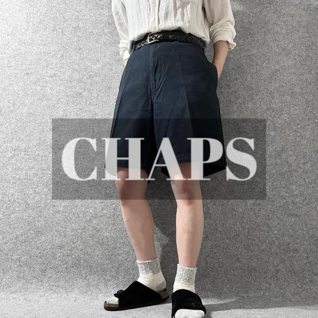 【CHAPS】チャップス ワイド チノパン ショーツ ハーフパンツ 濃紺 W38