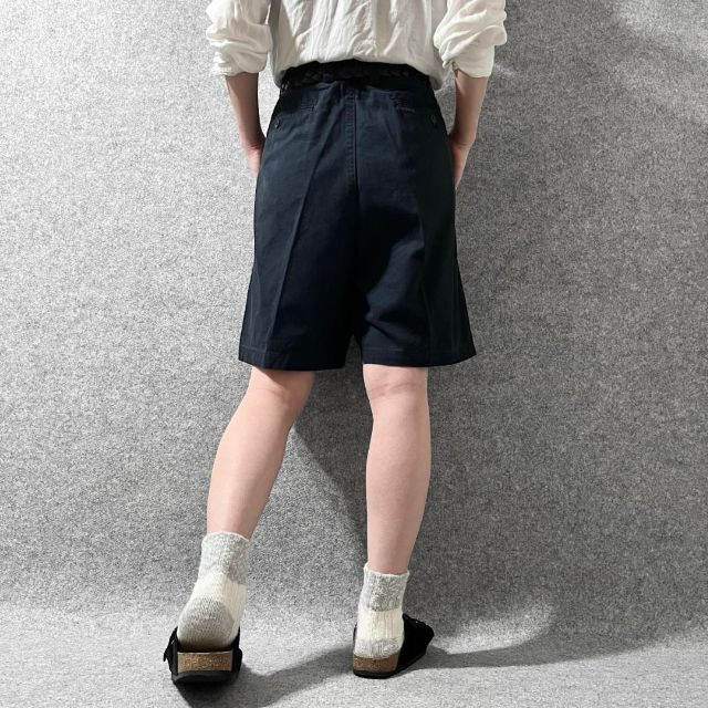 【CHAPS】チャップス ワイド チノパン ショーツ ハーフパンツ 濃紺 W38 3