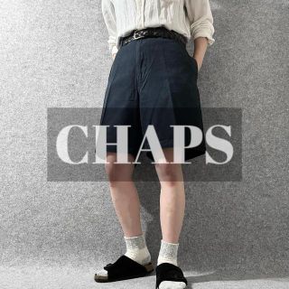 チャップス(CHAPS)の【CHAPS】チャップス ワイド チノパン ショーツ ハーフパンツ 濃紺 W38(ショートパンツ)