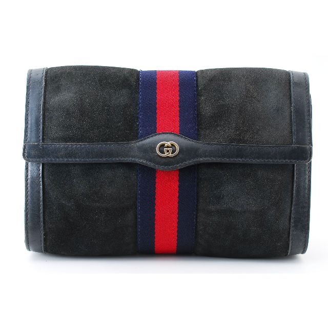 Gucci(グッチ)のGucci オールドグッチ シェリーライン クラッチバッグ スエード レディースのバッグ(クラッチバッグ)の商品写真