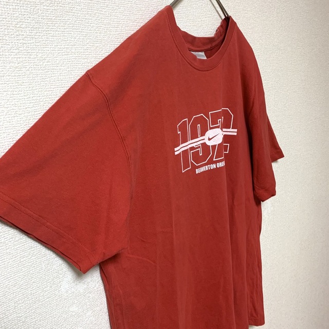 NIKE(ナイキ)のNIKE ナイキ 半袖Tシャツ プリント レッド ゆるだぼ  古着 ヴィンテージ メンズのトップス(Tシャツ/カットソー(半袖/袖なし))の商品写真
