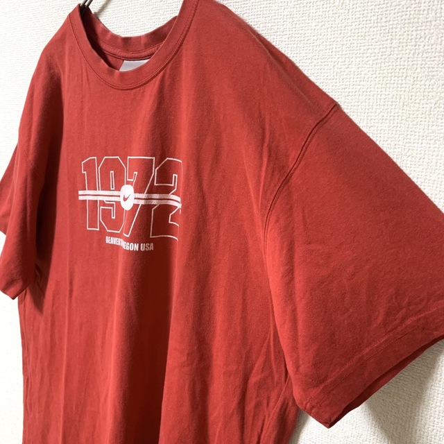 NIKE(ナイキ)のNIKE ナイキ 半袖Tシャツ プリント レッド ゆるだぼ  古着 ヴィンテージ メンズのトップス(Tシャツ/カットソー(半袖/袖なし))の商品写真