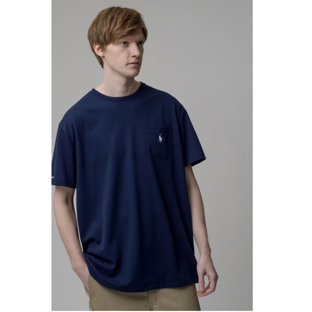 Tシャツ/カットソー(半袖/袖なし)ロンハーマン 別注　ポロラルフローレン　Mサイズ　Tシャツ ネイビー　2023