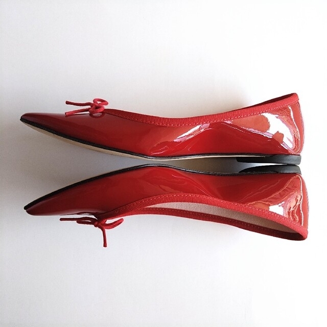 送料&加工料込 repetto レペット ブリジット レッド 38.5 バレエ
