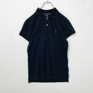 ポロラルフローレン(POLO RALPH LAUREN)のラルフローレン　レディース　鹿の子　ポニー刺繍　半袖ポロシャツ　ブラック　S(ポロシャツ)