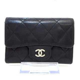 シャネル(CHANEL)のCHANEL(シャネル) 名刺入れ マトラッセ 黒(名刺入れ/定期入れ)