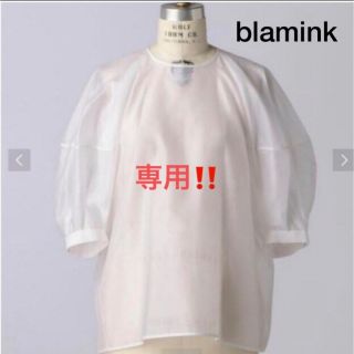 ブラミンク(BLAMINK)のS♡様専用　ブラミンク blamink シアーブラウス　白　36(シャツ/ブラウス(半袖/袖なし))