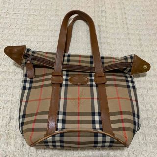 バーバリー(BURBERRY)のバーバリー　ハンドバッグ　ノバチェック　シャドーホース　ベージュ(ハンドバッグ)