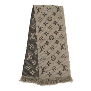 ルイヴィトン(LOUIS VUITTON)のルイヴィトン エシャルプ ロゴマニア マフラー モノグラム 402336 ユニセックス グレー系 LOUIS VUITTON 【中古】 【アパレル・小物】(マフラー/ストール)