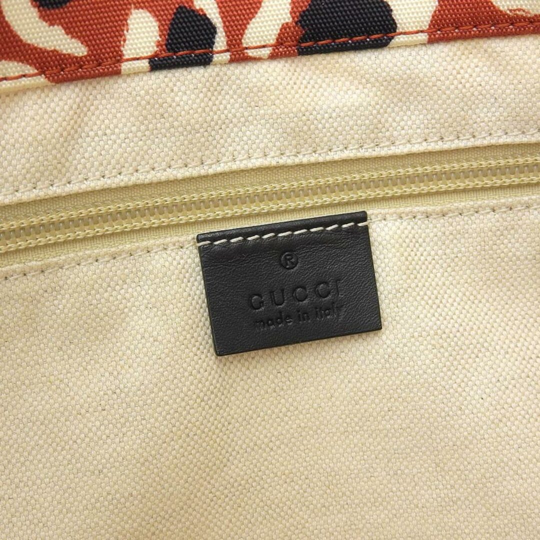 Gucci - グッチ GUCCI レオパード トートバッグ キャンバス レザー