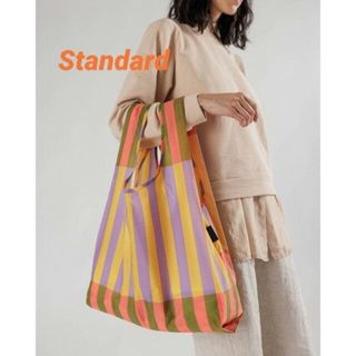 バグゥ(BAGGU)の【おまとめ専用】BAGGU　キルトSTSD　ピンク×グリーンSTBB　新品(エコバッグ)