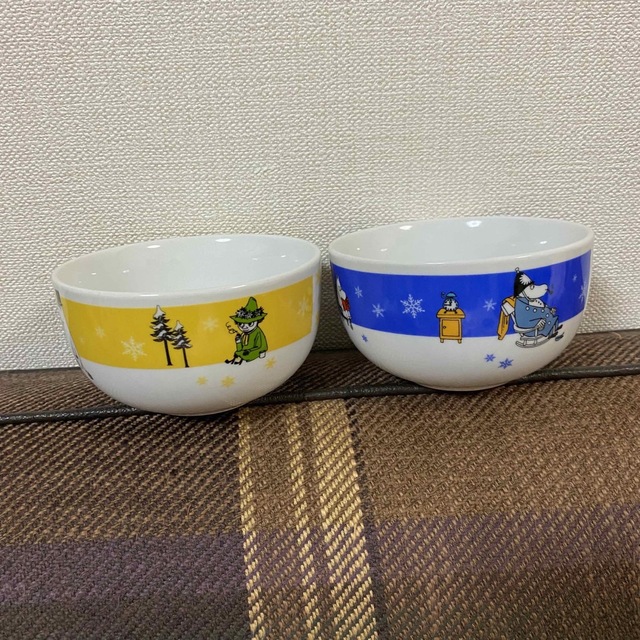 MOOMIN(ムーミン)のケンタッキー ムーミン ボウル2つ スプーン3つ インテリア/住まい/日用品のキッチン/食器(食器)の商品写真