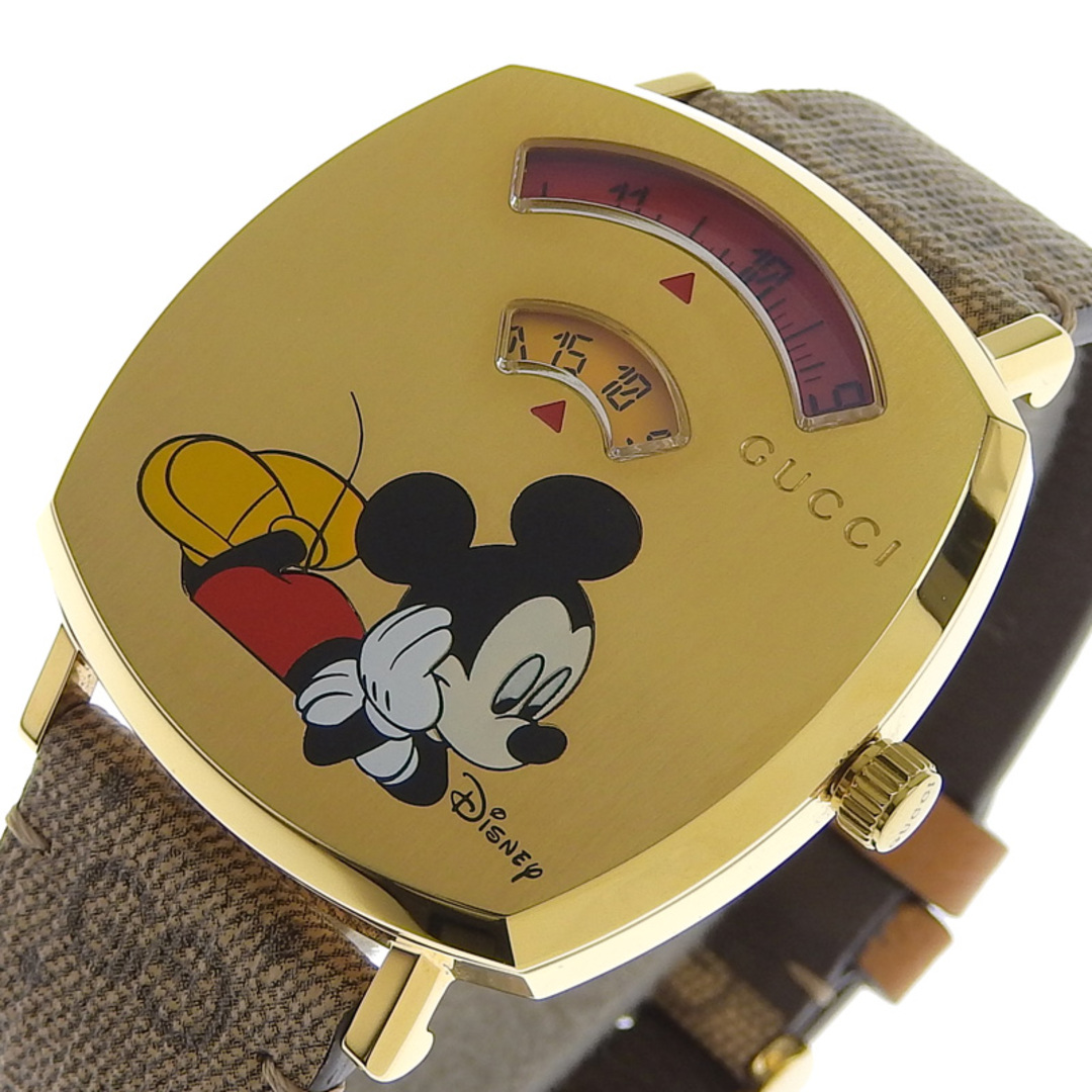 グッチ GUCCI DISNEY×GUCCIコラボ ミッキープリント ユニセックス クォーツ 腕時計 GP GGスプリーム 157.4/YA157420 美品 新入荷 GU0315 グッチ GUCCI DISNEY×GUCCIコラボ ミッキープリント ユニセックス クォーツ 腕時計 GP GGスプリーム 157.4/YA157420 美品 新入荷 GU0315