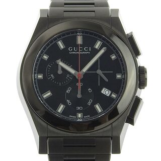 グッチ(Gucci)のグッチ GUCCI 時計 パンテオン クロノグラフ メンズ クォーツ 腕時計 ブラック文字盤 115.2/YA115237 中古 新入荷 GU0346(腕時計(アナログ))