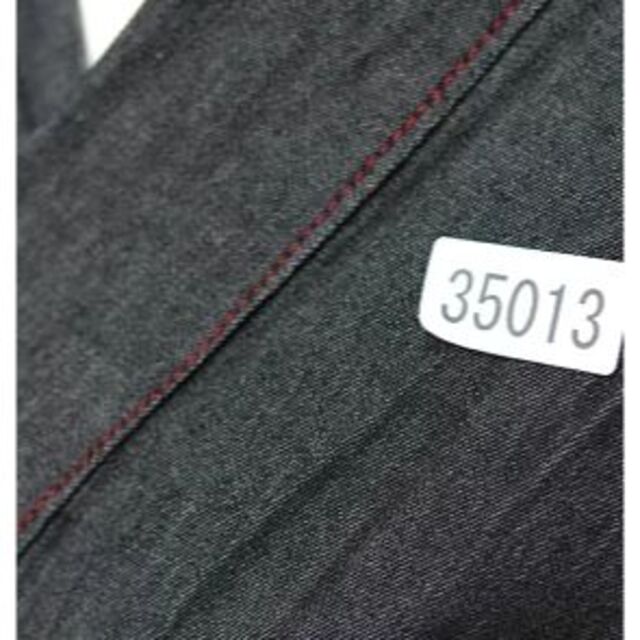 着物 単品 デニム生地 女性用 M/L グレー ステッチの色は赤 NO35013 3