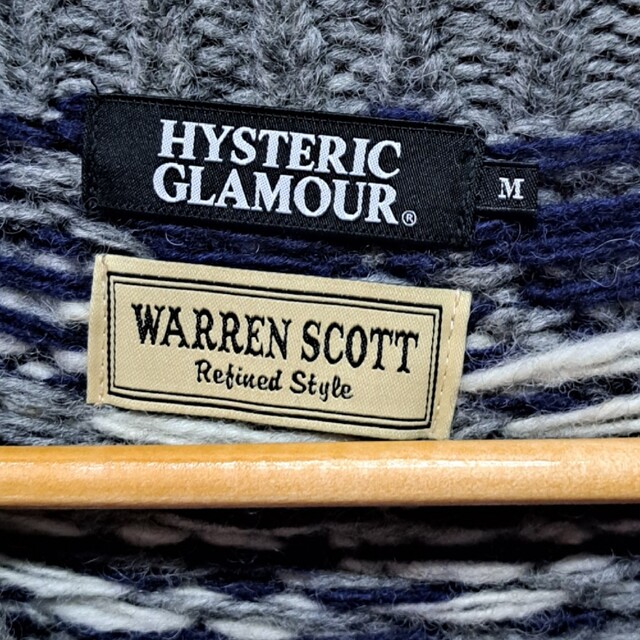 HYSTERIC GLAMOUR(ヒステリックグラマー)の【定価￥28,600】ヒステリックグラマー　アラスカ　ウールニット　セーター　Ｍ メンズのトップス(ニット/セーター)の商品写真