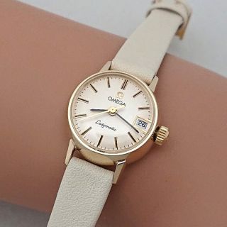 オメガ(OMEGA)のOH済 1971年製 オメガ 14KYGレディマティック 金無垢レディース極上品(腕時計)