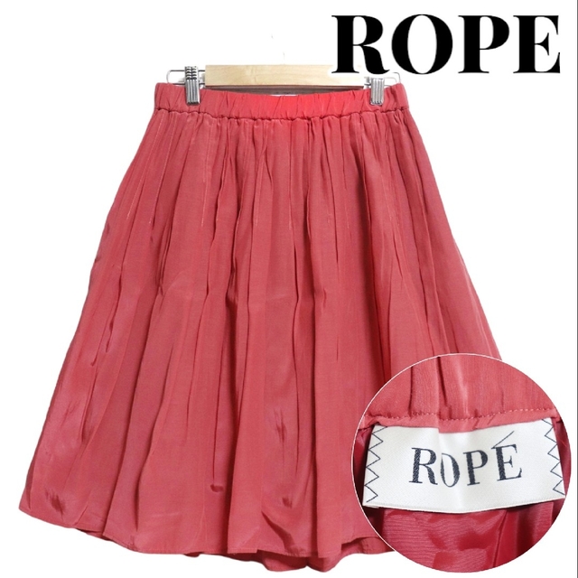 ROPE’(ロペ)のROPE ロペ ひざ丈 台形 プリーツスカート 38サイズ Mサイズ レディースのスカート(ひざ丈スカート)の商品写真