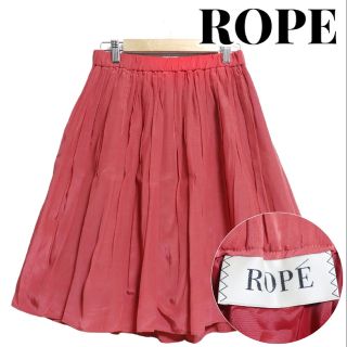 ロペ(ROPE’)のROPE ロペ ひざ丈 台形 プリーツスカート 38サイズ Mサイズ(ひざ丈スカート)