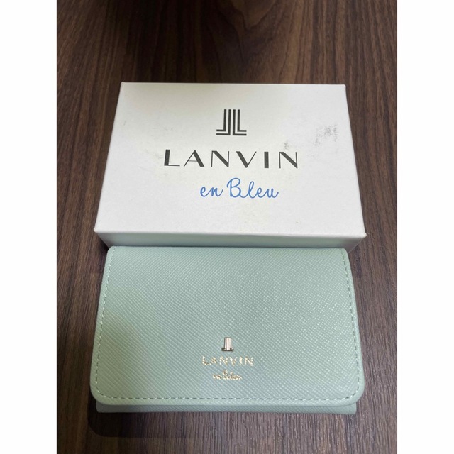 LANVIN(ランバン)の【新品】LANVIN 名刺ケース　グリーン　カードケース レディースのファッション小物(名刺入れ/定期入れ)の商品写真