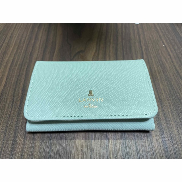 LANVIN(ランバン)の【新品】LANVIN 名刺ケース　グリーン　カードケース レディースのファッション小物(名刺入れ/定期入れ)の商品写真