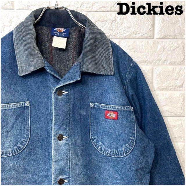 Dickies(ディッキーズ)のバックロゴ★ディッキーズ Dickies デニムカバーオール ビッグサイズ 刺繍 メンズのジャケット/アウター(ブルゾン)の商品写真