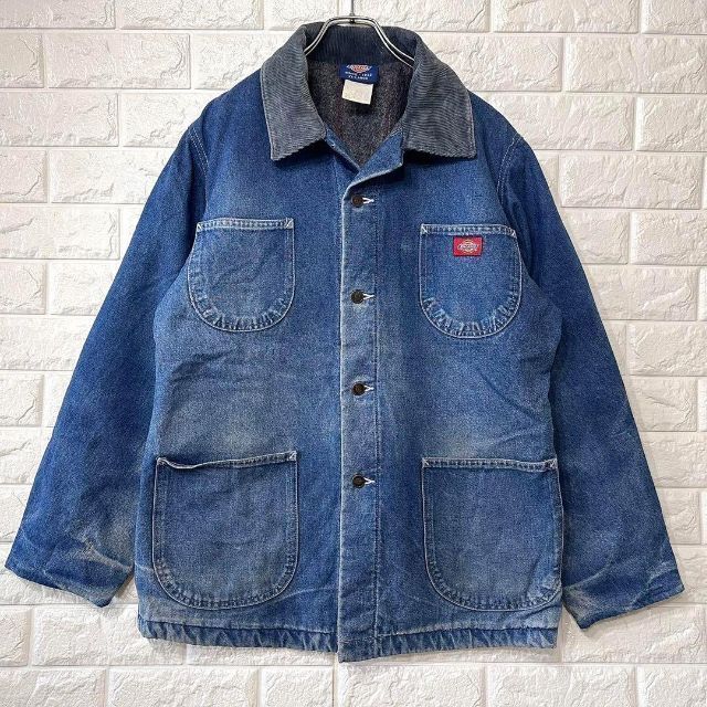 Dickies(ディッキーズ)のバックロゴ★ディッキーズ Dickies デニムカバーオール ビッグサイズ 刺繍 メンズのジャケット/アウター(ブルゾン)の商品写真