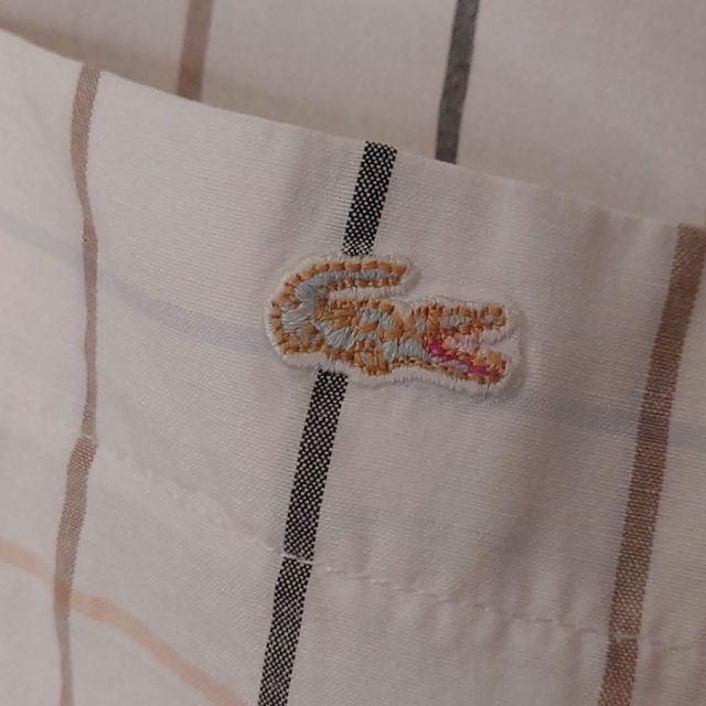 LACOSTE(ラコステ)のマルチカラー★ラコステLACOSTE 半袖チェックシャツ ビッグサイズ 刺繍ロゴ メンズのトップス(シャツ)の商品写真