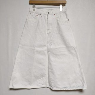 ナチュラルランドリー(NATURAL LAUNDRY)のNATURAL LAUNDRY サイズ1 コットンデニム ロングスカート ホワイト レディース ナチュラルランドリー【中古】3-0502G∞(ロングスカート)