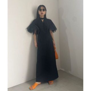 アメリヴィンテージ(Ameri VINTAGE)のAMERI  BACK OPEN FLARE DRESS(ロングワンピース/マキシワンピース)