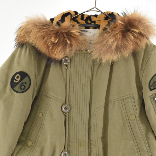 WTAPS ダブルタップス 11AW N-3B JACKET COTTON OX ラクーンファー付き