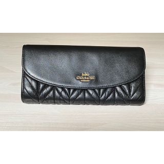 コーチ(COACH)のcoach 長財布 黒×ボルドー(財布)