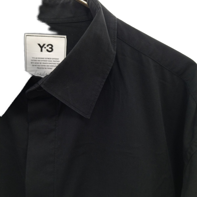 Y-3(ワイスリー)のY-3 ワイスリー CLASSIC SHIRT FN3374 ジップデザイン レイヤードロング長袖シャツ ブラック メンズのトップス(シャツ)の商品写真