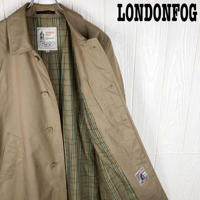 LONDON FOG★ステンカラーコート ロング丈 ビッグサイズ XL 裏地