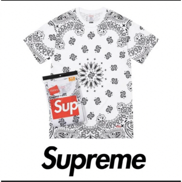 Supreme シュプリーム ヘインズ バンダナ Hanes tee 2枚セット