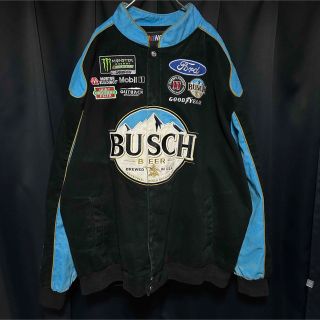 古着 希少 JH Design NASCAR Busch レーシングジャケット(ブルゾン)