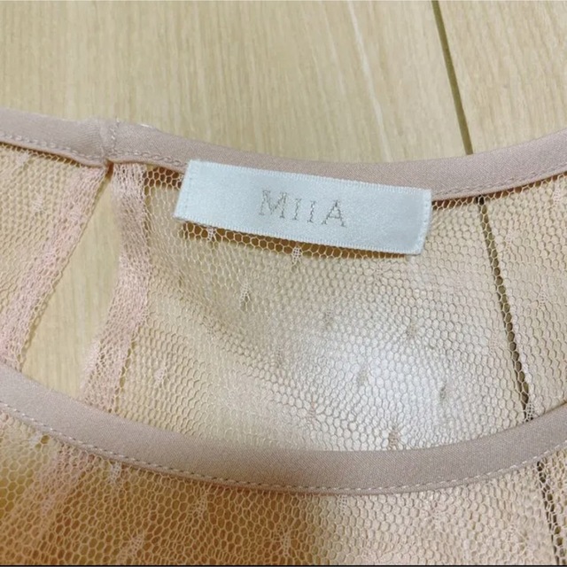 MIIA(ミーア)のMIIA ワンピース デコルテ シースルー 結婚式 ドレス お呼ばれ レディースのワンピース(ミニワンピース)の商品写真