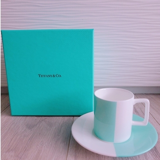 ティファニー(Tiffany & Co.)の美品☆Tiffany カラーブロック カップ&ソーサー(食器)